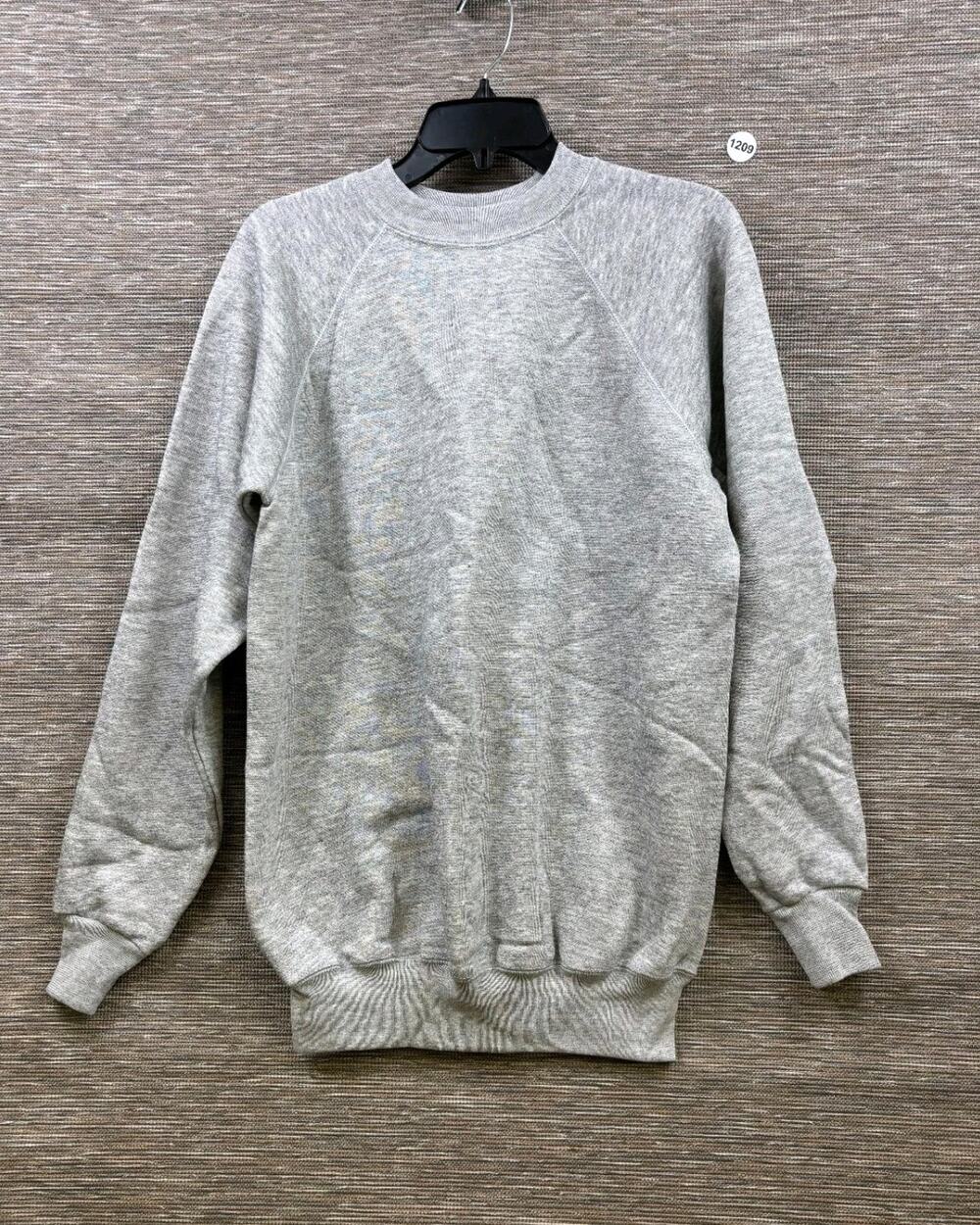 Vintage Hanes Knit Sweater Mens Size Large Gray Pullover Crewneck USA Made